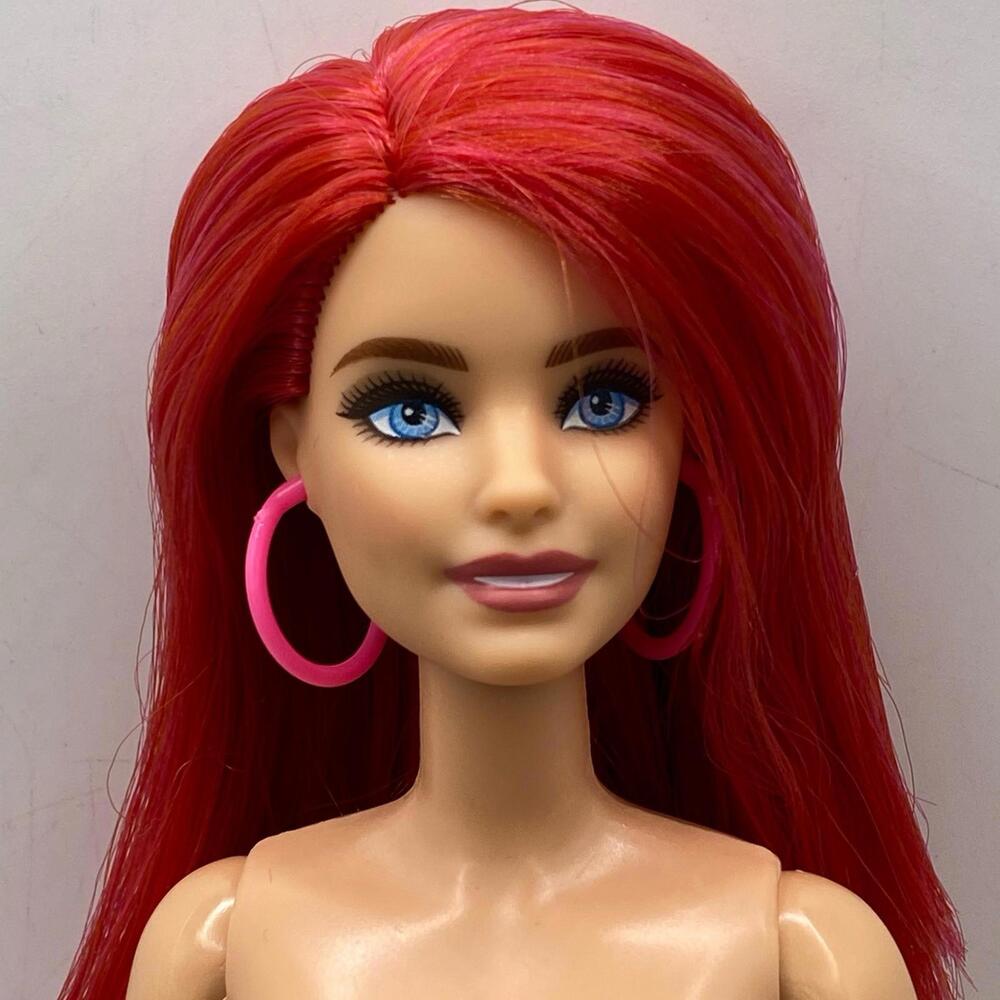 Nude Barbie Red Hair Blue Eyes ~ Fashionista Doll # 168 For OOAK/ Restyle